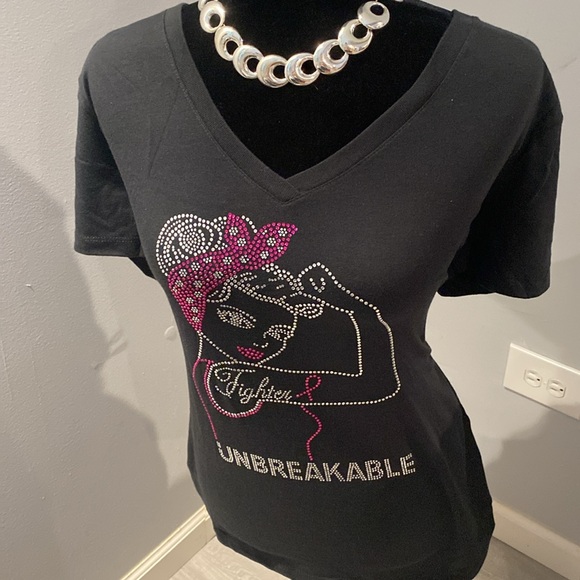 New never worn t-shirt - Unbreakable Breast Cancer Awareness Women’s design tee - Picture 3 of 9